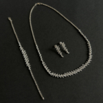 Pırlanta Model Zirkon Taşlı Çiçek Set