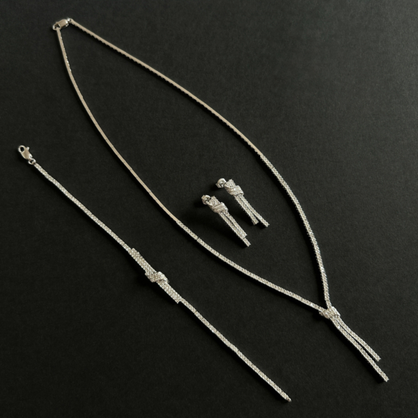 Pırlanta Model Zirkon Taşlı Düğüm Model Set