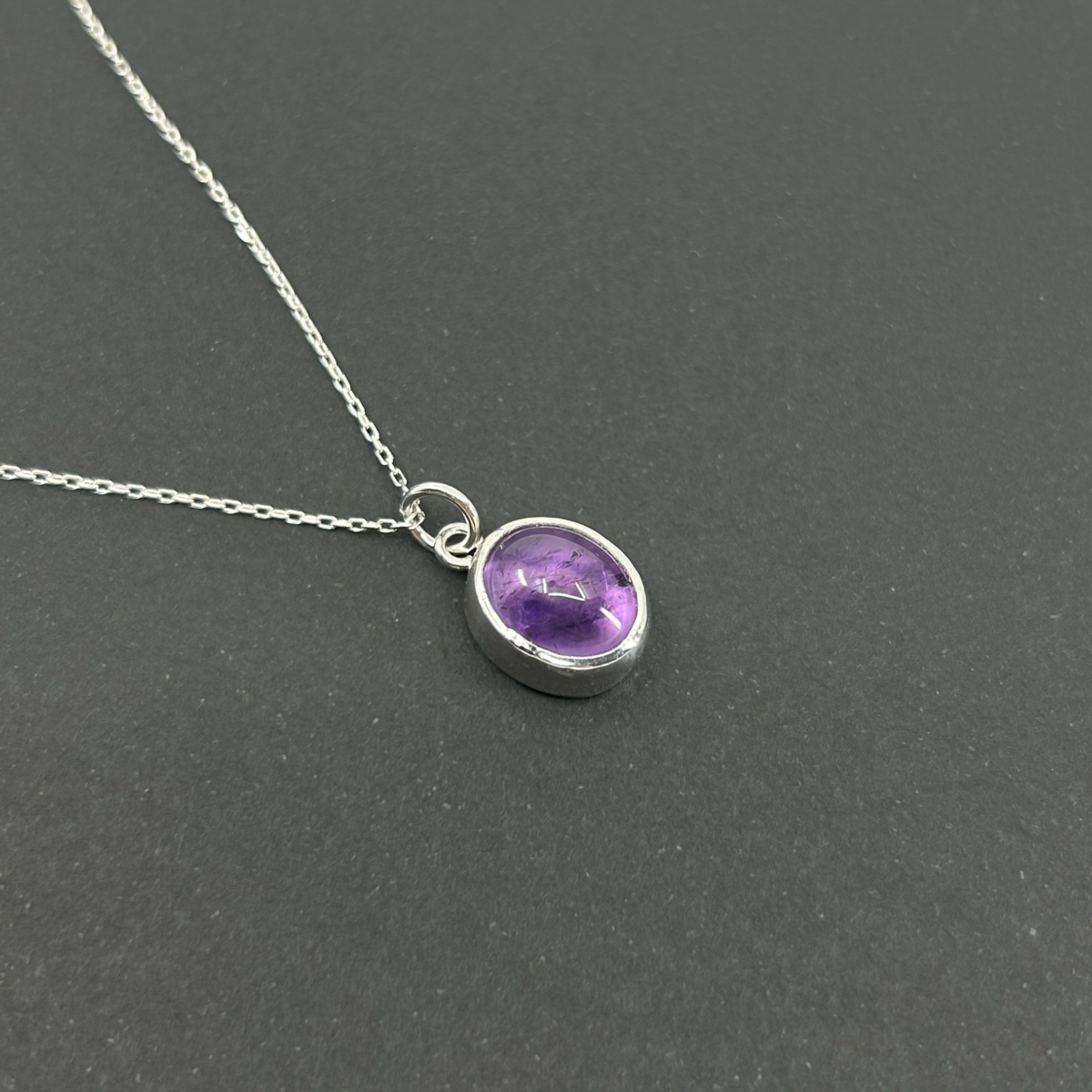 Oval Ametist Kolye - Image 1