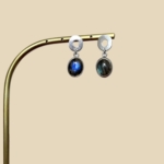 Oval Labradorit Küpe