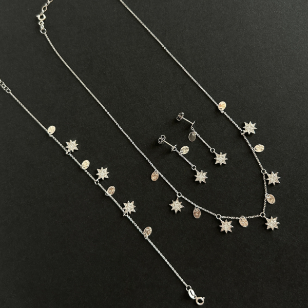 Zirkon Taşlı Yıldız Set