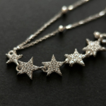 Zirkon Taşlı Yıldız Zincir Şahmeran