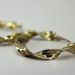 Çelik Gold Renk Burgu Halka Küpe