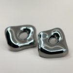 Çelik Silver Renk Bombeli Küpe