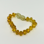 Altın Rengi Kehribar Bebek Diş Çıkarma Bilekliği