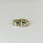 Xuping Gold Renk Geometrik Üçgen ve Yuvarlak Taş Detaylı Küpe