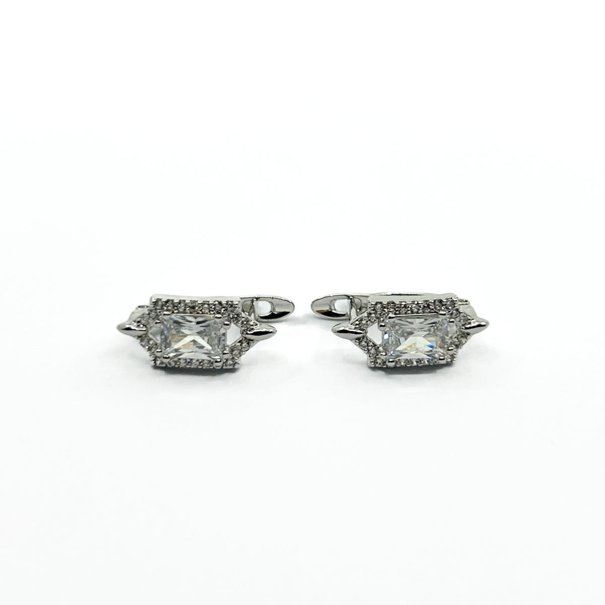 Xuping Silver Renk Baget Taşlı Küpe - Image 1