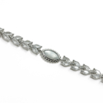 Damla ve Yaprak Taşlı Kutu Zincir Bileklik