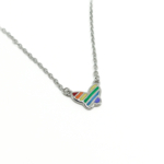 Gökkuşağı Çizgili Kelebek Zincir Çocuk Kolye