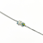 Hello Kitty Mavi Top Figürlü Çift Kutu Zincir Çocuk Bileklik