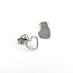 Sedef Taşlı Kalp Küpe