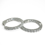 Tamtur Taşlı Parlak Halka Küpe