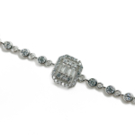 Üçlü Baget Yuvarlak Taşlı Zincir Bileklik