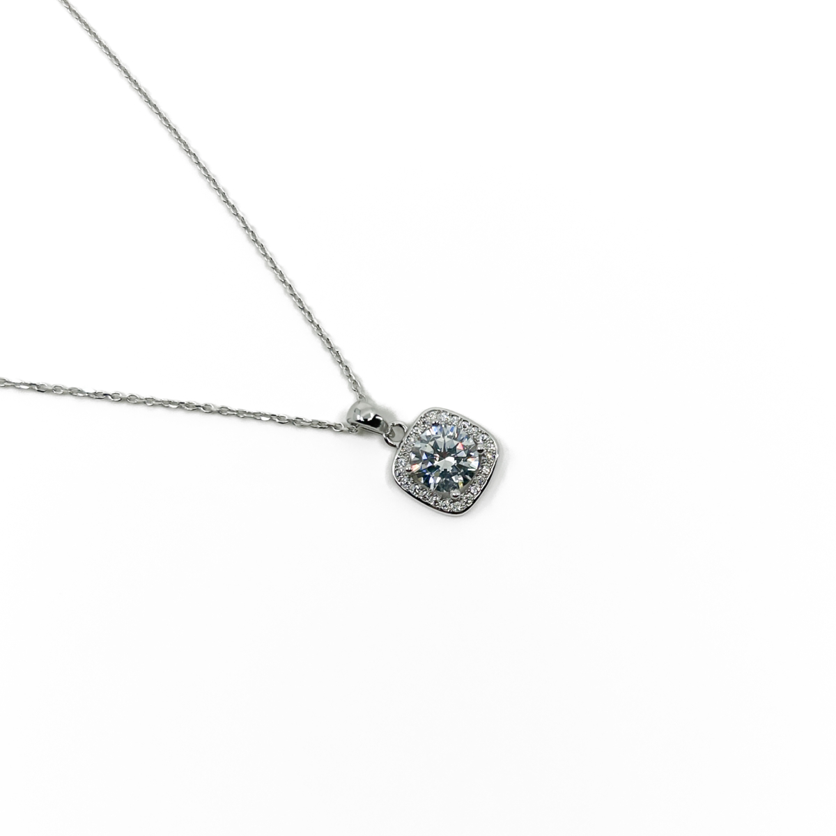 Zirkon Taşlı Baget Kesim Tektaş Kolye - Görsel 2