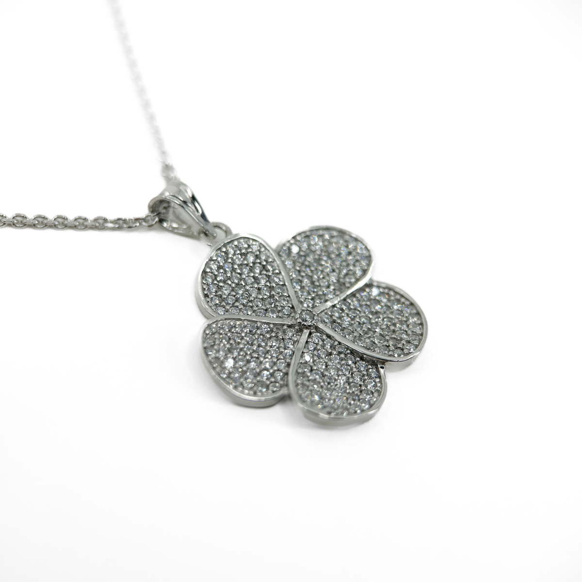 Zirkon Taşlı Çiçek Kolye - Görsel 2