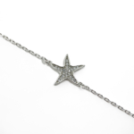 Zirkon Taşlı Deniz Yıldızı Zincir Bileklik