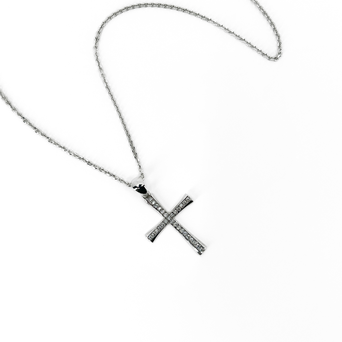 Zirkon Taşlı Cross Haç Kolye - Görsel 3