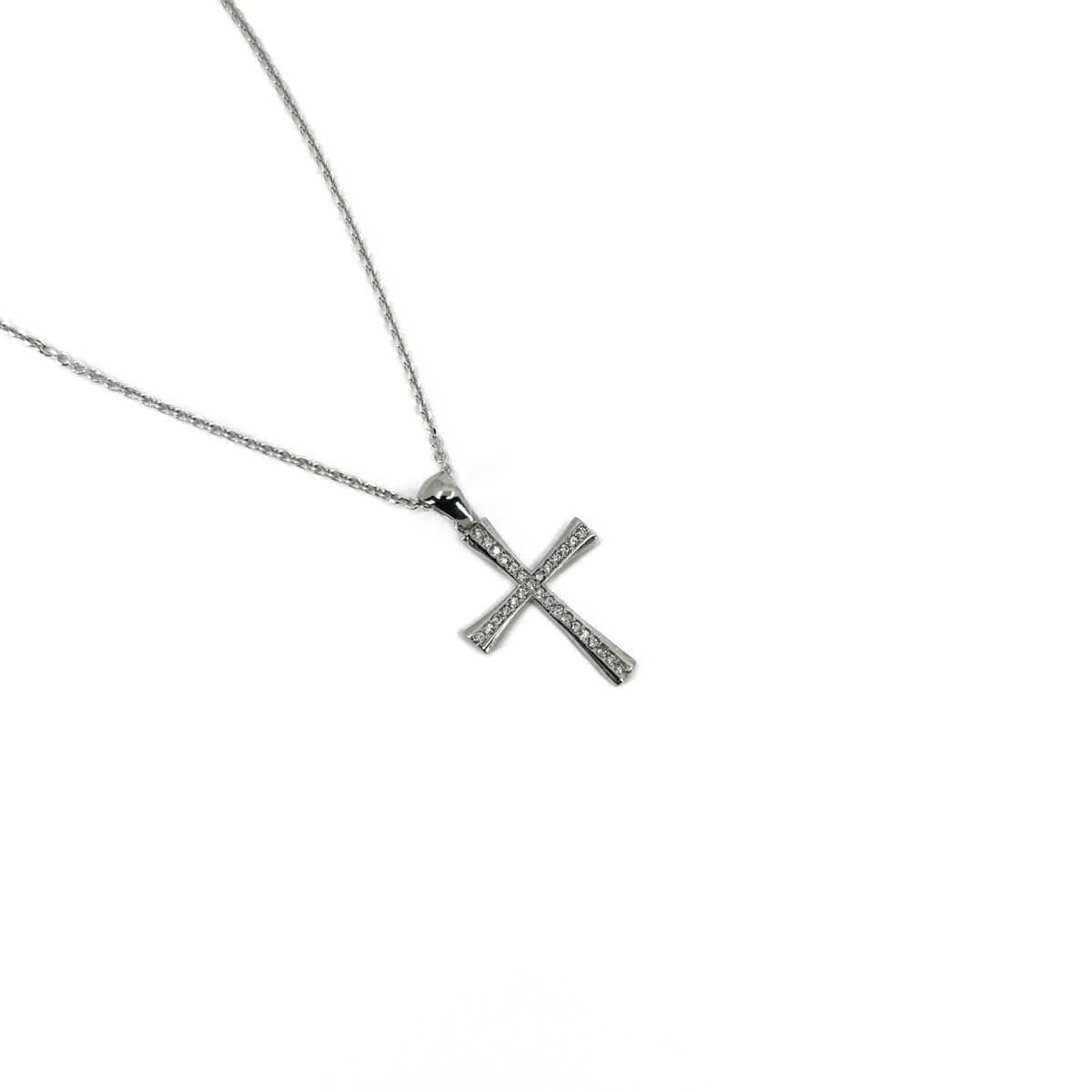 Zirkon Taşlı Cross Haç Kolye - Görsel 2