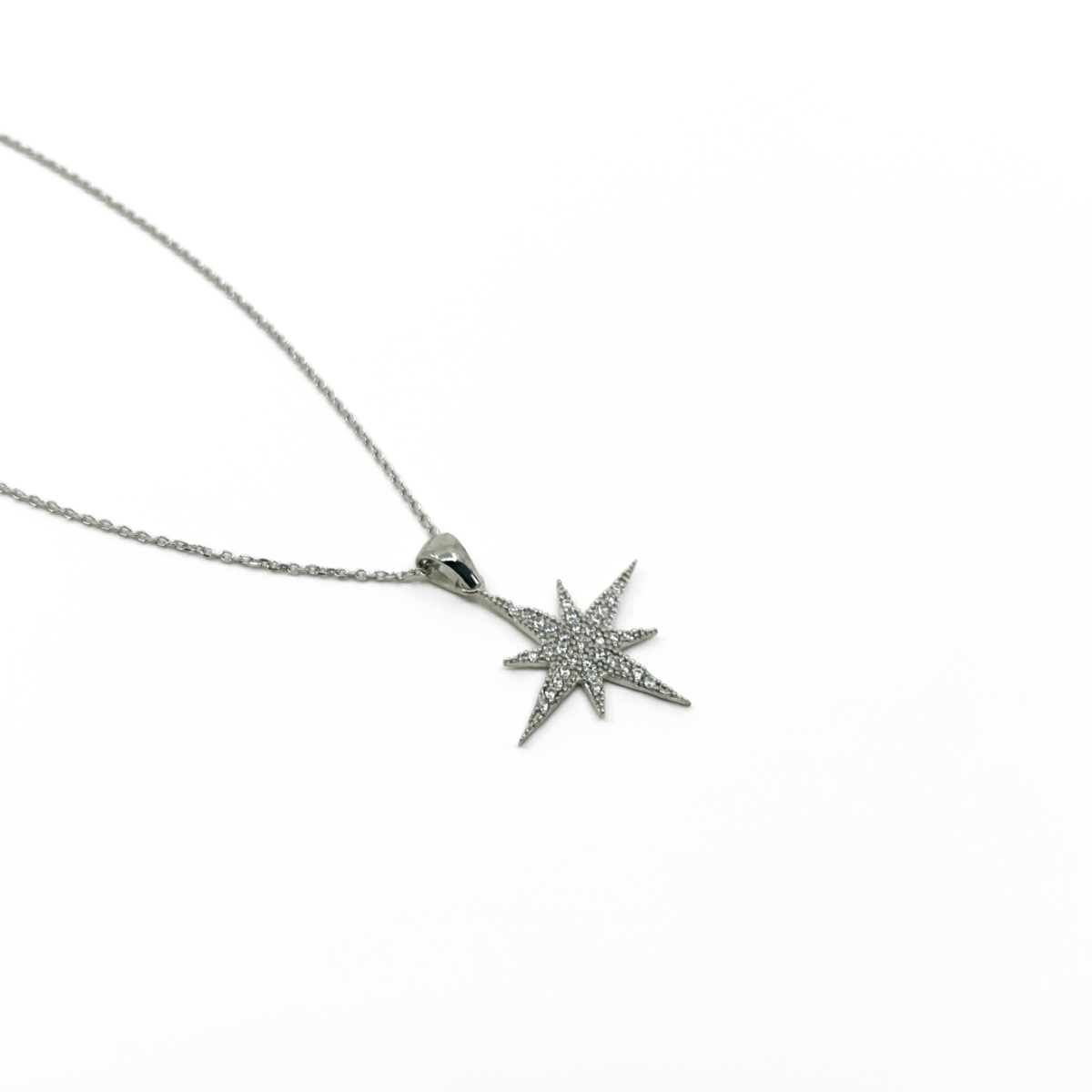 Zirkon Taşlı Kuzey Yıldızı Kolye - Görsel 2