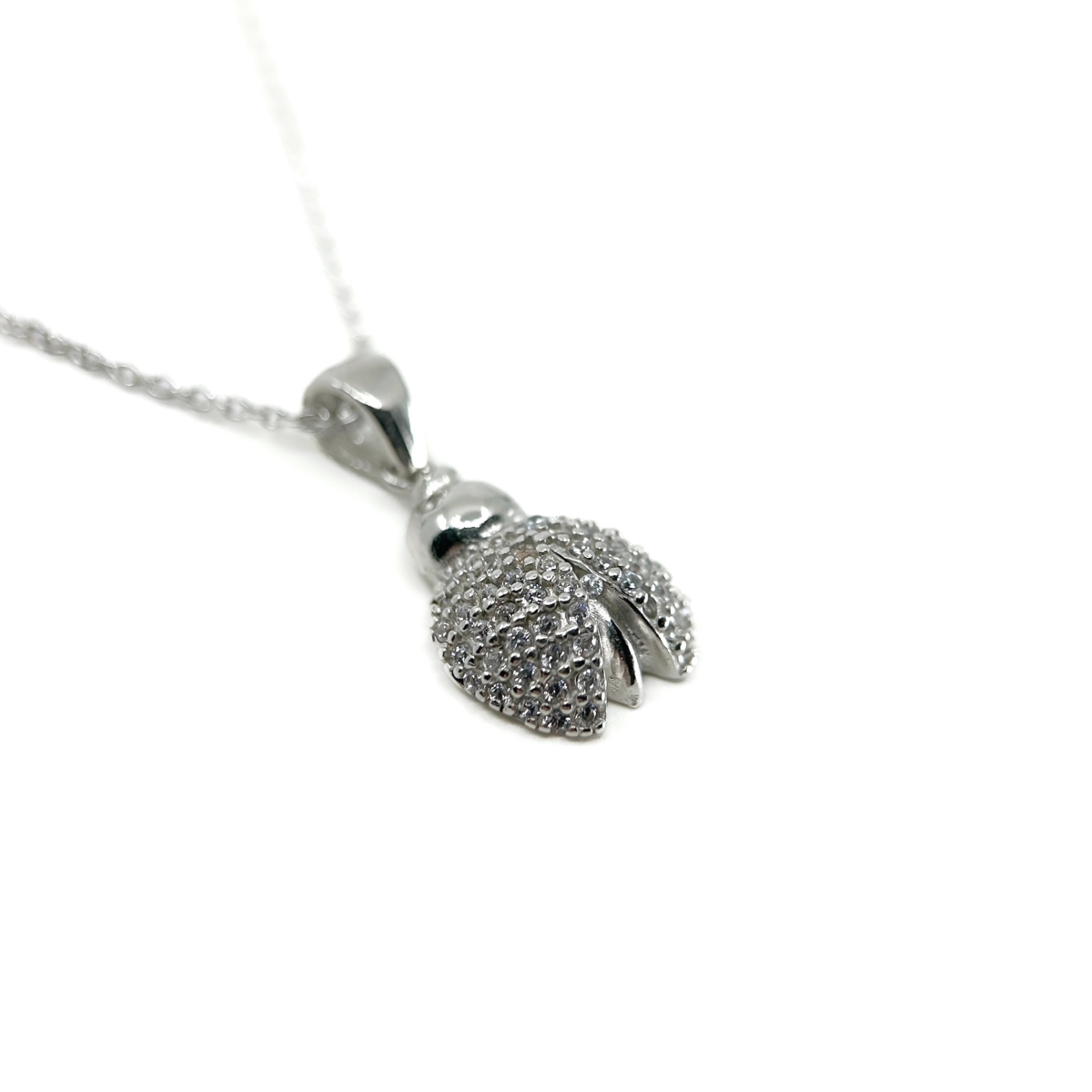 Zirkon Taşlı Uğur Böceği Kolye