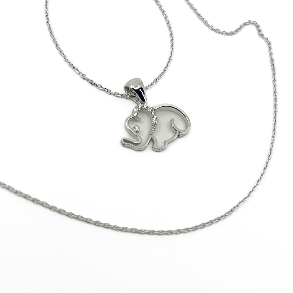 Zirkon Taşlı Yavru Fil Kolye - Image 3