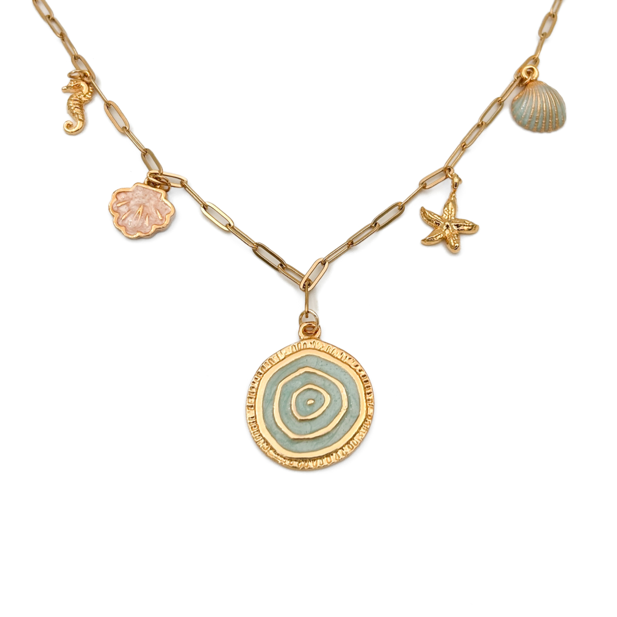 Mineli Mavi Helezon Charm Kolye - Image 1
