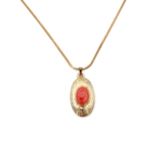 Sedef Turuncu Göz Kolye