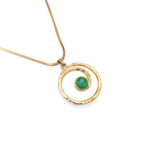 Spiral Yeşil Mineli Kolye