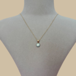 Altın Çift Renkli Nazar Boncuğu Kolye