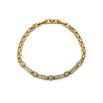 Xuping Gold Renk Hexagon Taş Detaylı Baget Bileklik