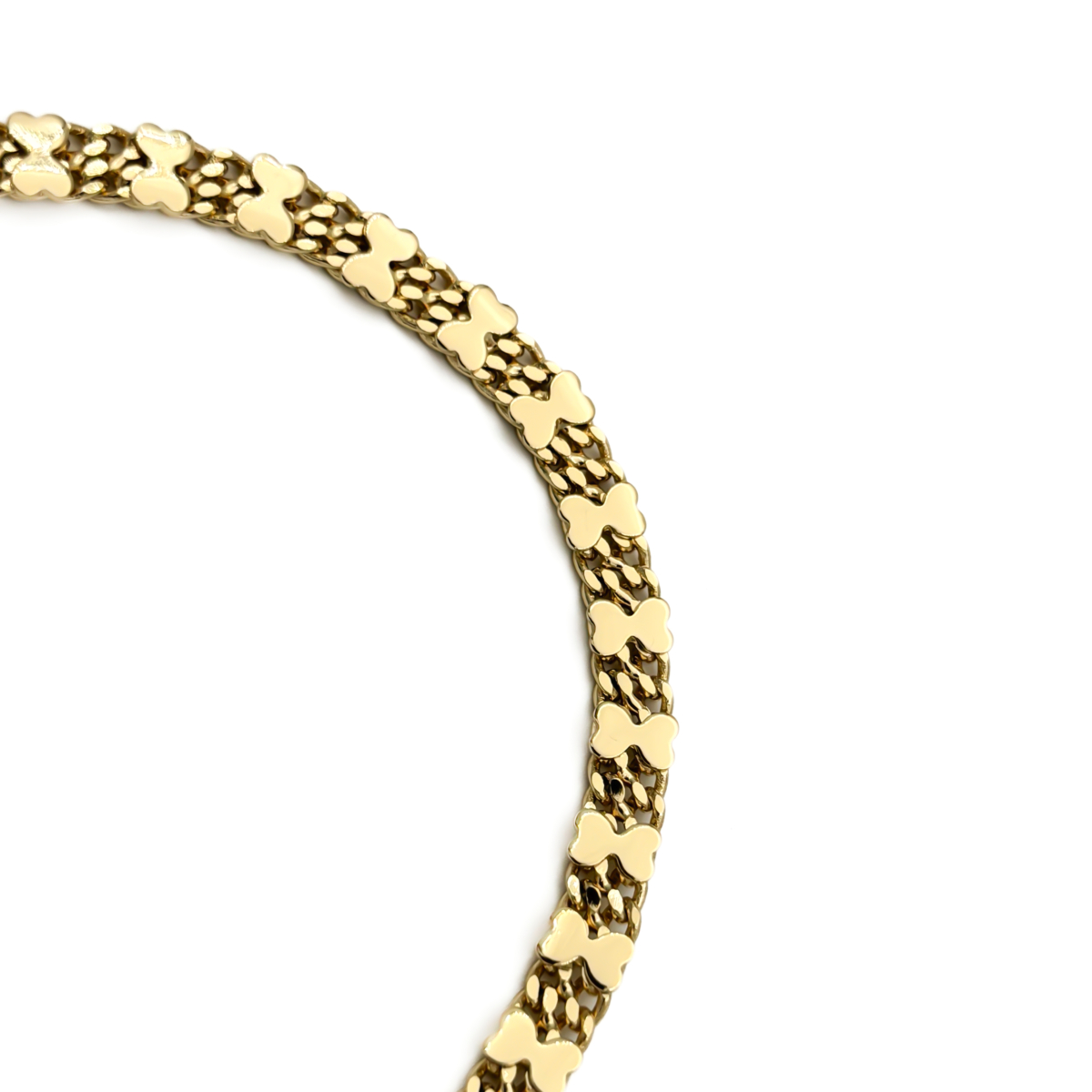 Xuping Gold Renk Kelebek Figürlü Çift Zincir Bileklik - Görsel 3