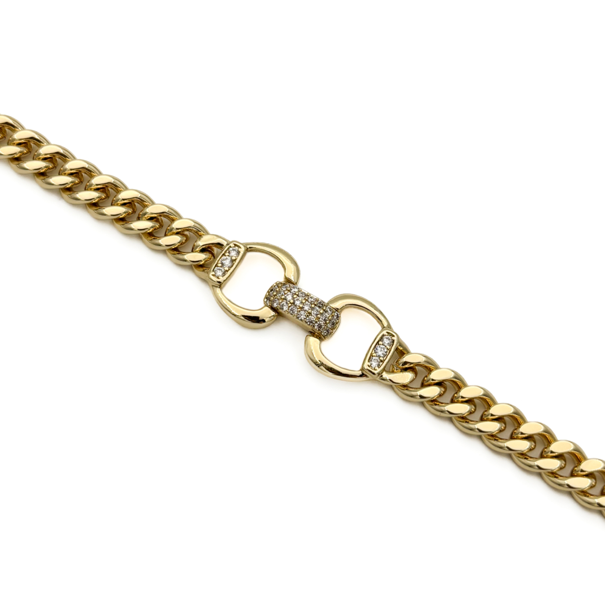 Xuping Gold Renk Taş Detaylı Halka Form Zincir Bileklik - Görsel 2