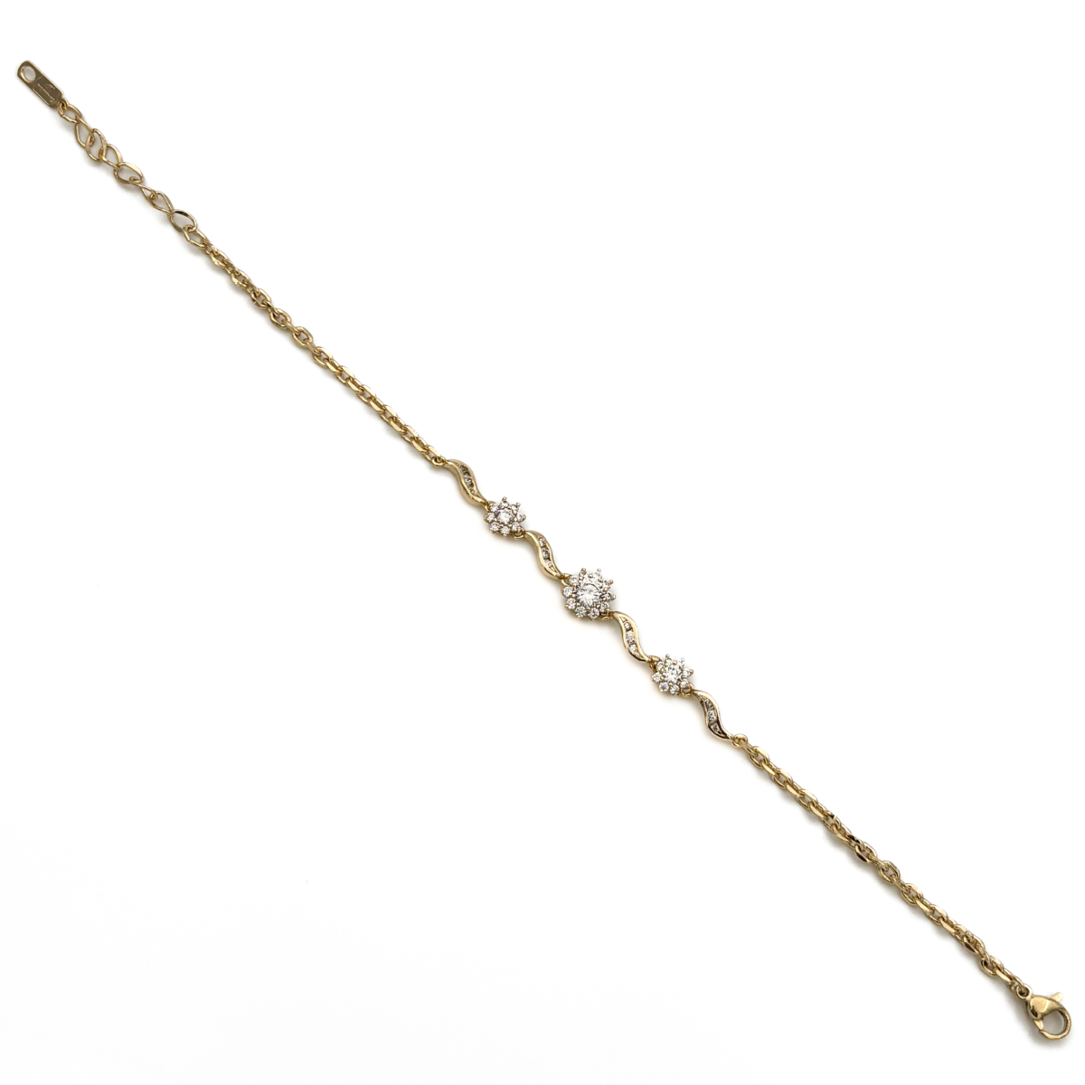 Xuping Gold Renk Taşlı Çiçek Figürlü Bileklik - Görsel 5