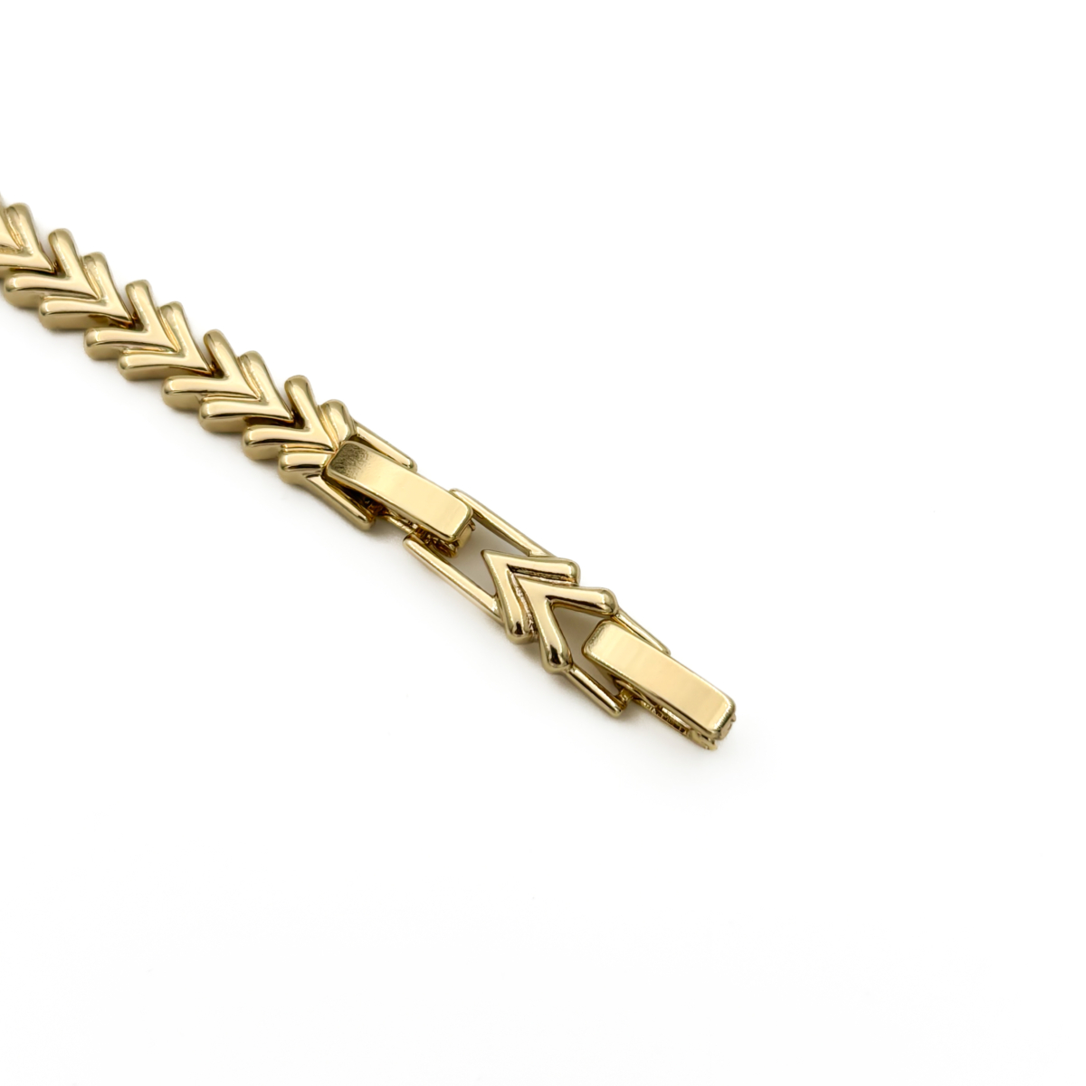 Xuping Gold Renk Taşlı Elmas Kesim Chevron Bileklik - Görsel 4