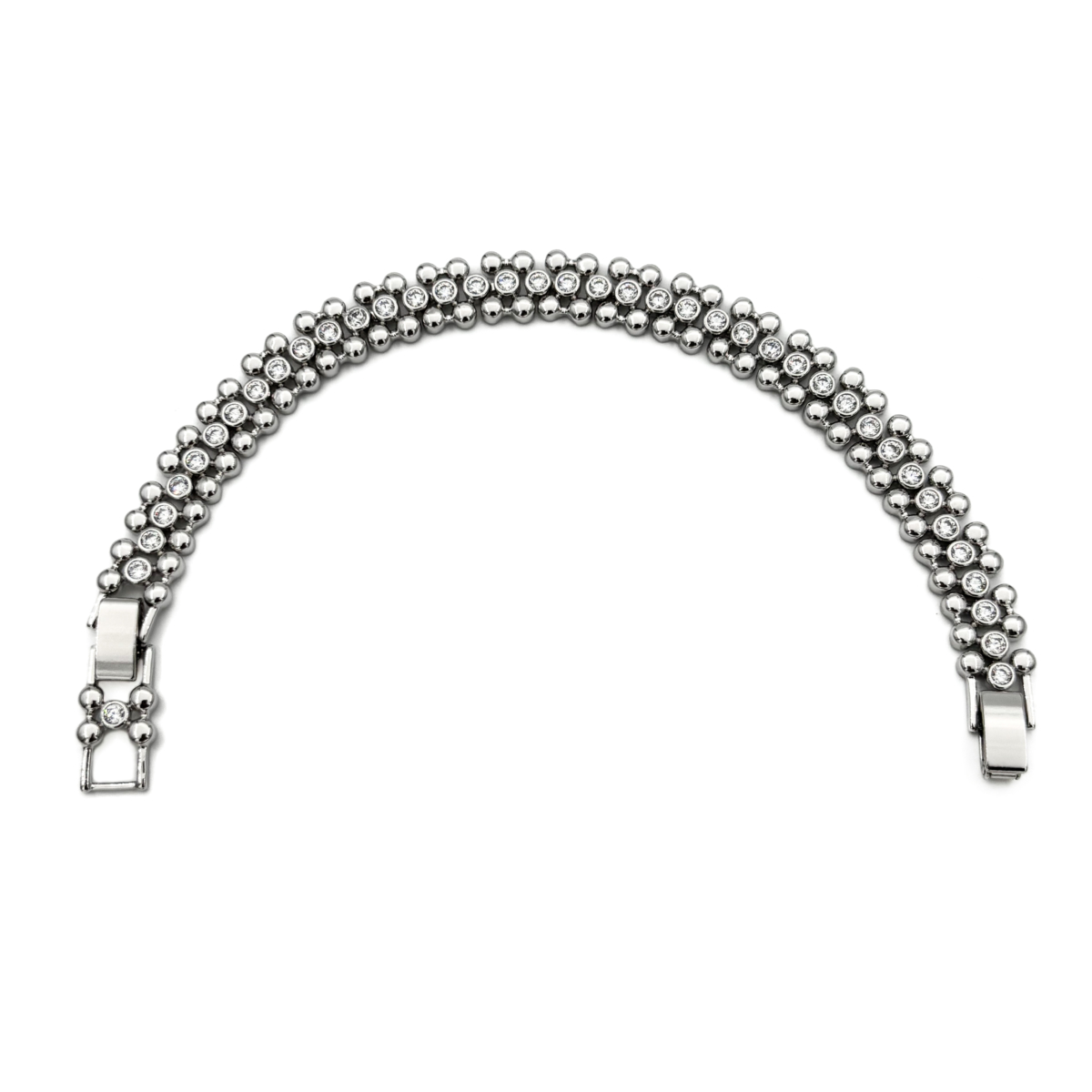 Xuping Silver Renk Taş ve Boncuk Detaylı Bileklik