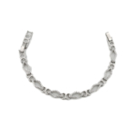 Xuping Silver Renk Taşlı Geometrik Baklava Form Bileklik