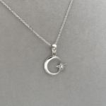 Zirkon Taşlı Ay Yıldız Kolye