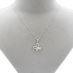 Zirkon Taşlı Çerçeve Kanat Kelebek Figür Kolye