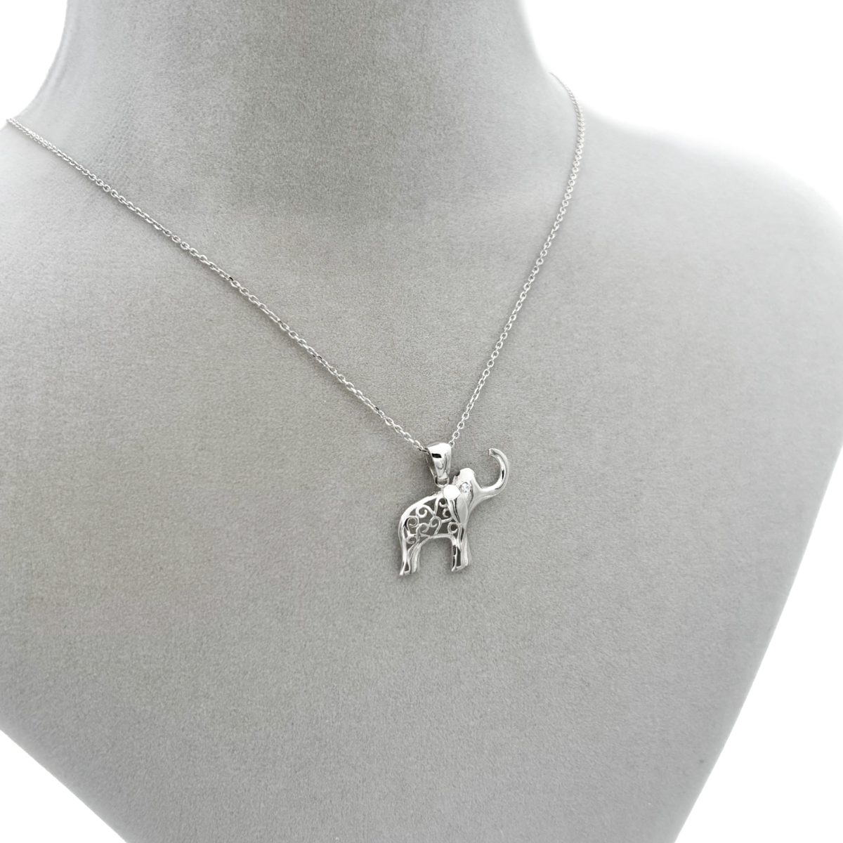 Zirkon Taşlı Fil Kolye - Görsel 3