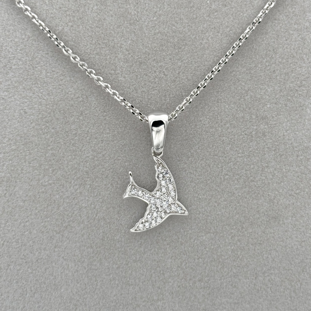 Zirkon Taşlı Kuş Kolye - Görsel 3