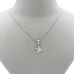 Zirkon Taşlı Kuş Kolye