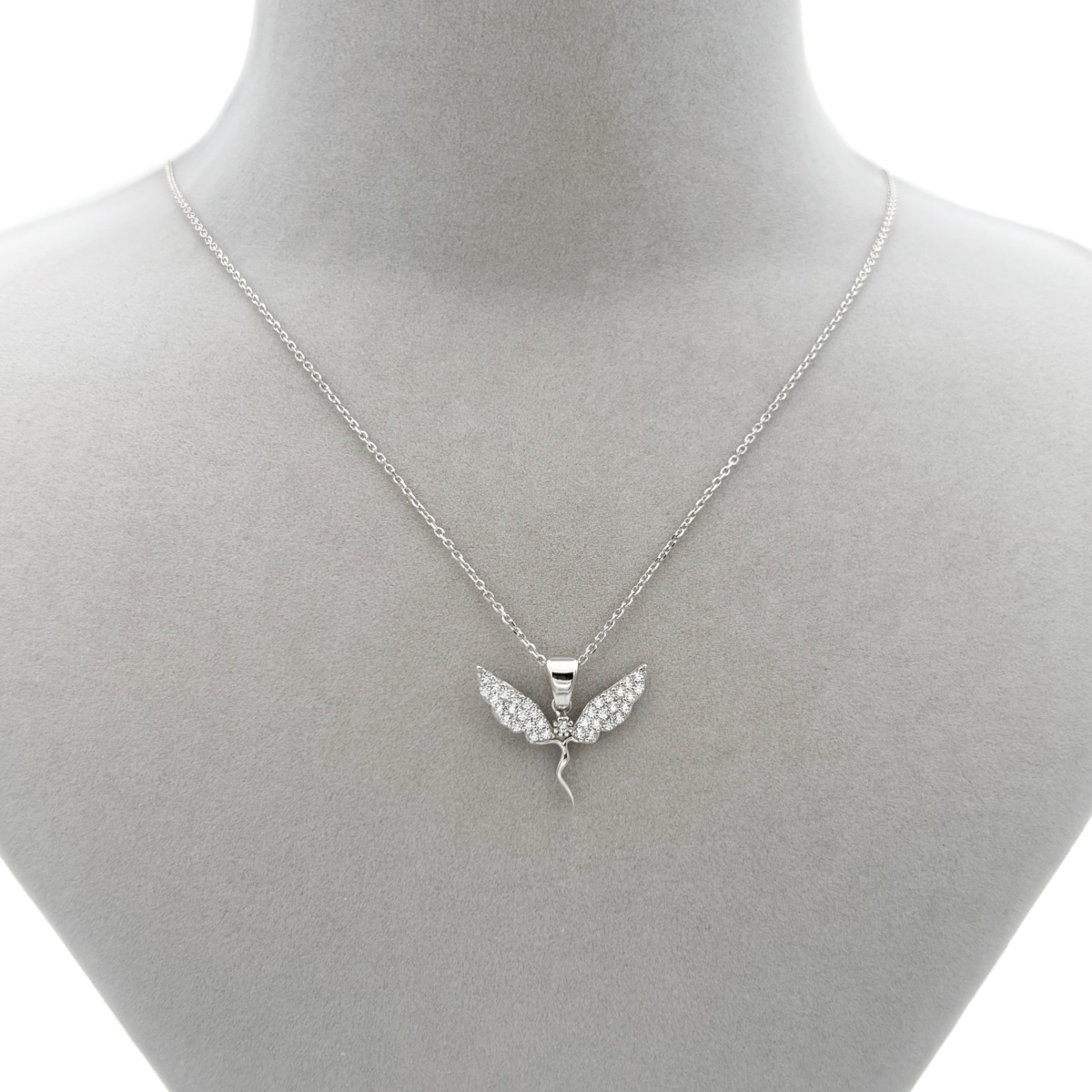 Zirkon Taşlı Melek Kolye - Görsel 2