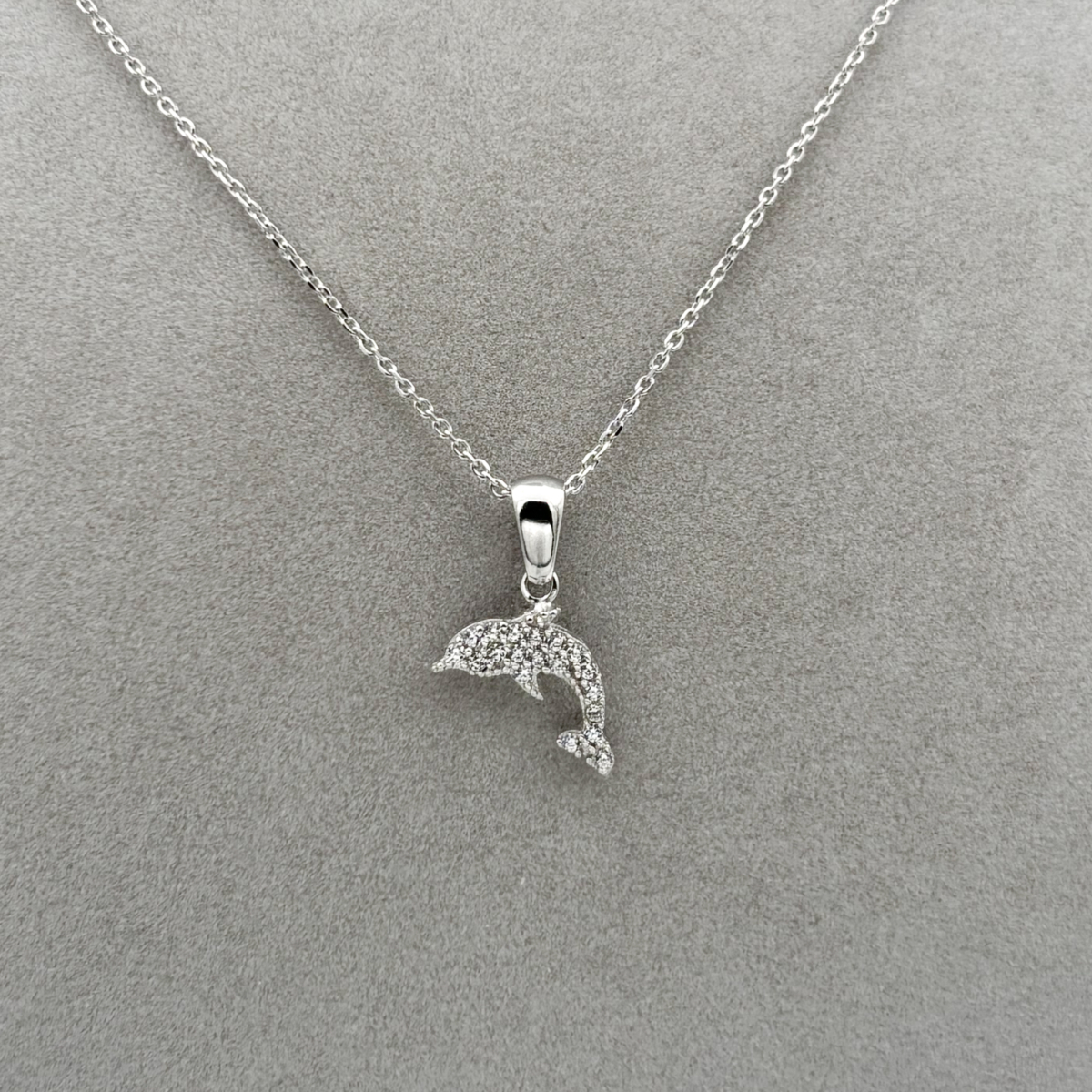 Zirkon Taşlı Minimalist Yunus Kolye - Görsel 4