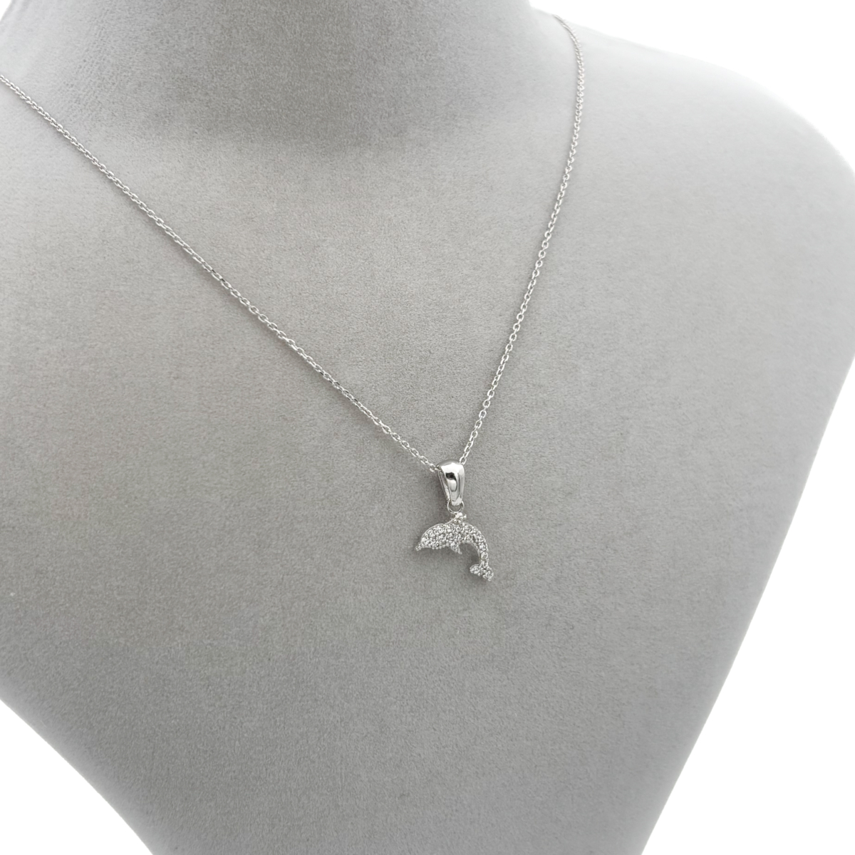 Zirkon Taşlı Minimalist Yunus Kolye - Görsel 3