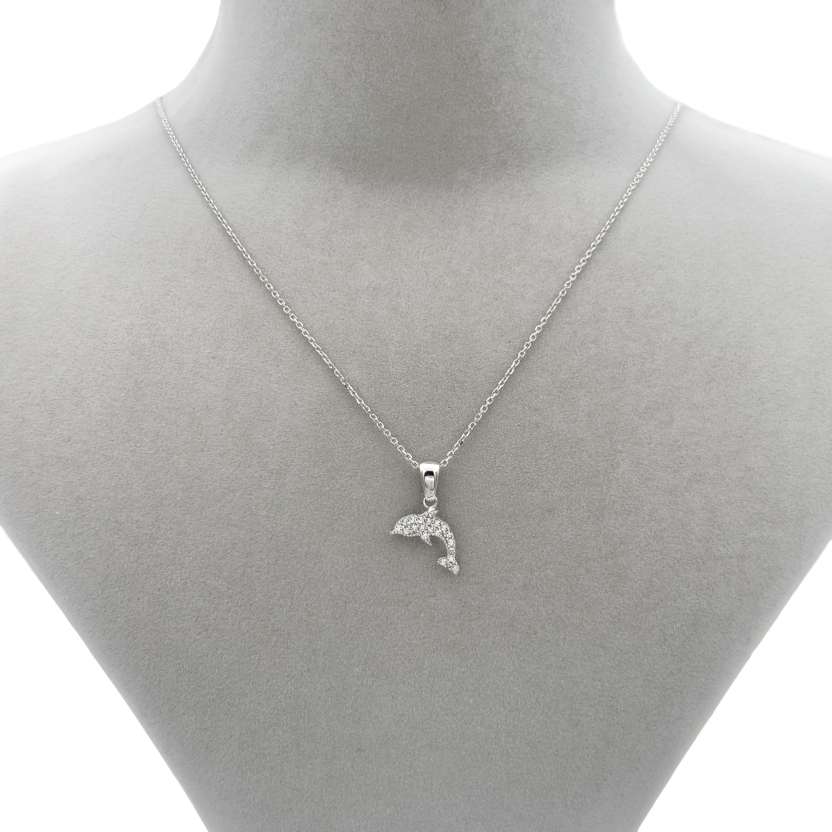 Zirkon Taşlı Minimalist Yunus Kolye - Görsel 2