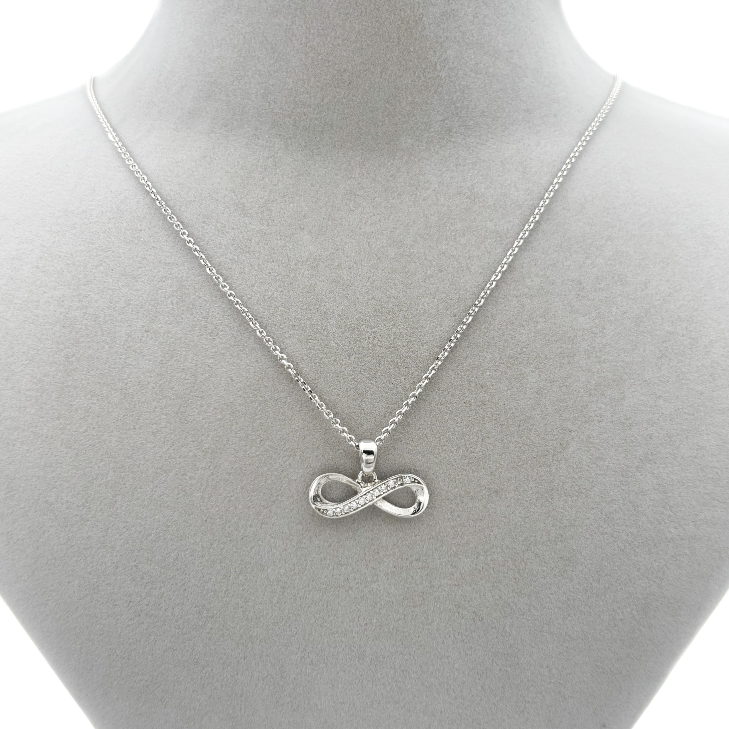 925-ayar-gumus-zirkon-tasli-sonsuzluk-kolye-agkly23190725-05 Zirkon Taşlı Sonsuzluk Kolye - Image 1