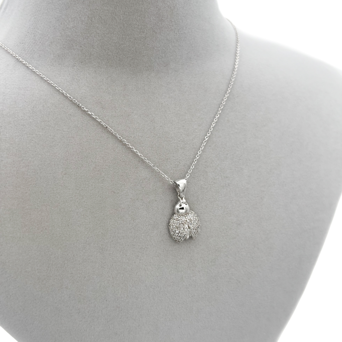 Zirkon Taşlı Uğur Böceği Kolye - Image 3