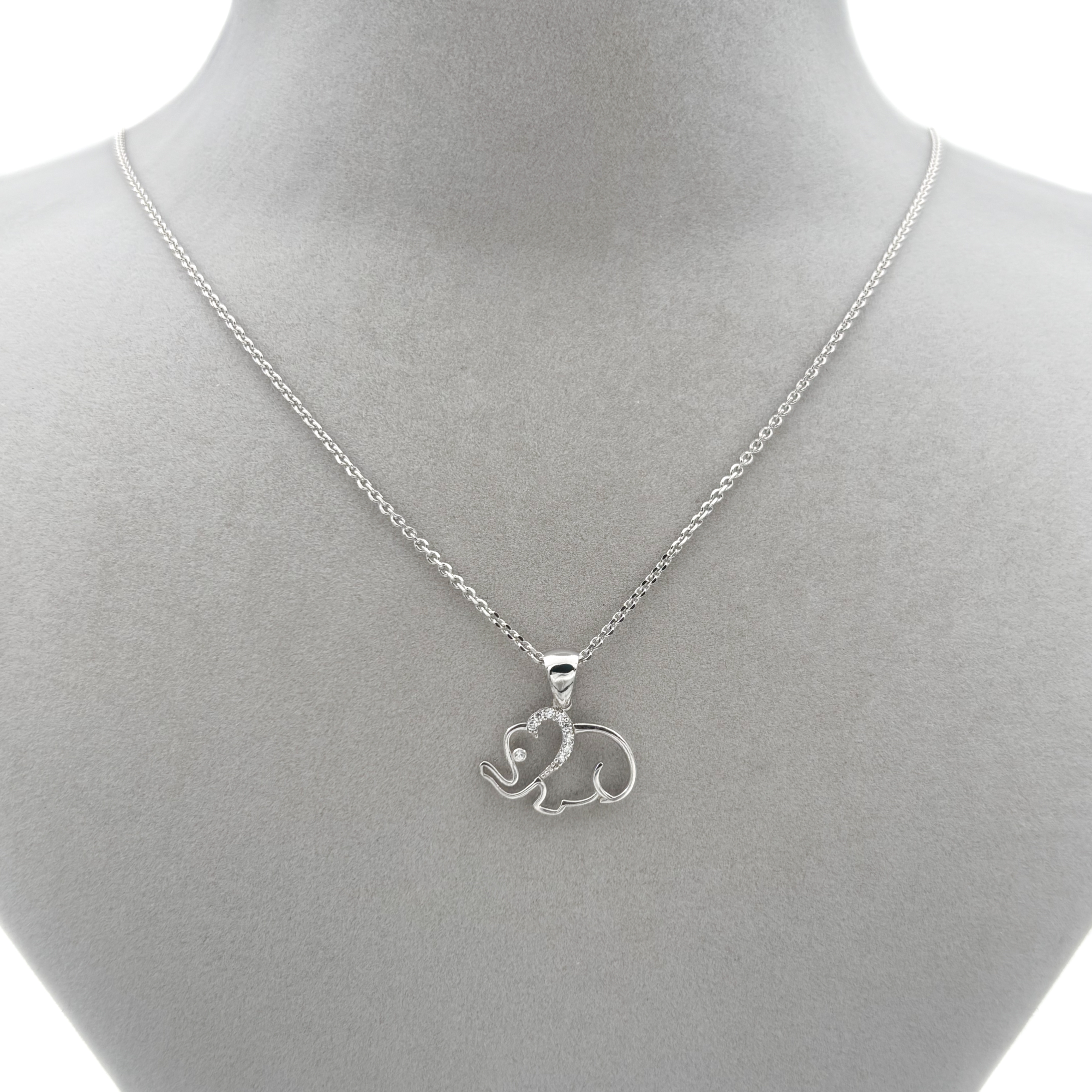925-ayar-gumus-zirkon-tasli-yavru-fil-kolye-agkly32190725-05 Zirkon Taşlı Yavru Fil Kolye - Görsel 1